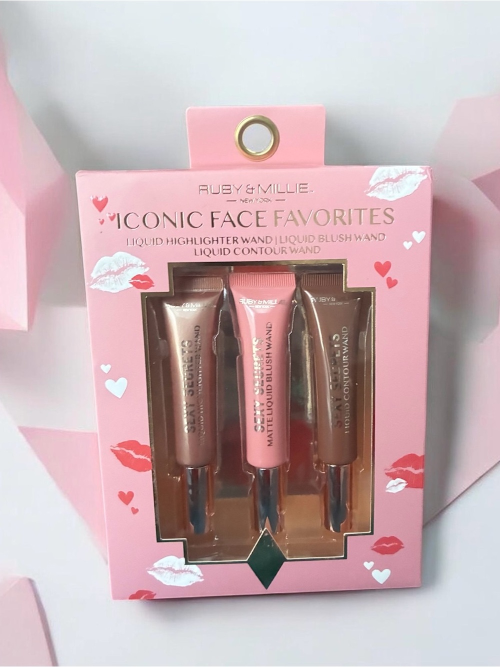 Iconic Face Favorites Liquid Highlighter, Blush & Contour Trio - Pink